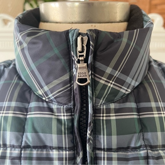 Eddie Bauer Plaid Goose Down Vest - Picture 2 of 15